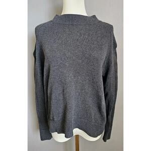 Quince Sweater Sz XS Gray Organic Cotton Sustainable Eco Crew Tight Knit Basic